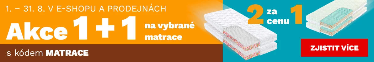 Matrace 1+1 zdarma 1-31-8-2026
