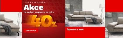 40 % na sedačky na míru 1-31-8-2026