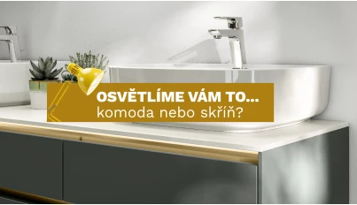 Rozdíl mezi komodou a skříní do koupelny
