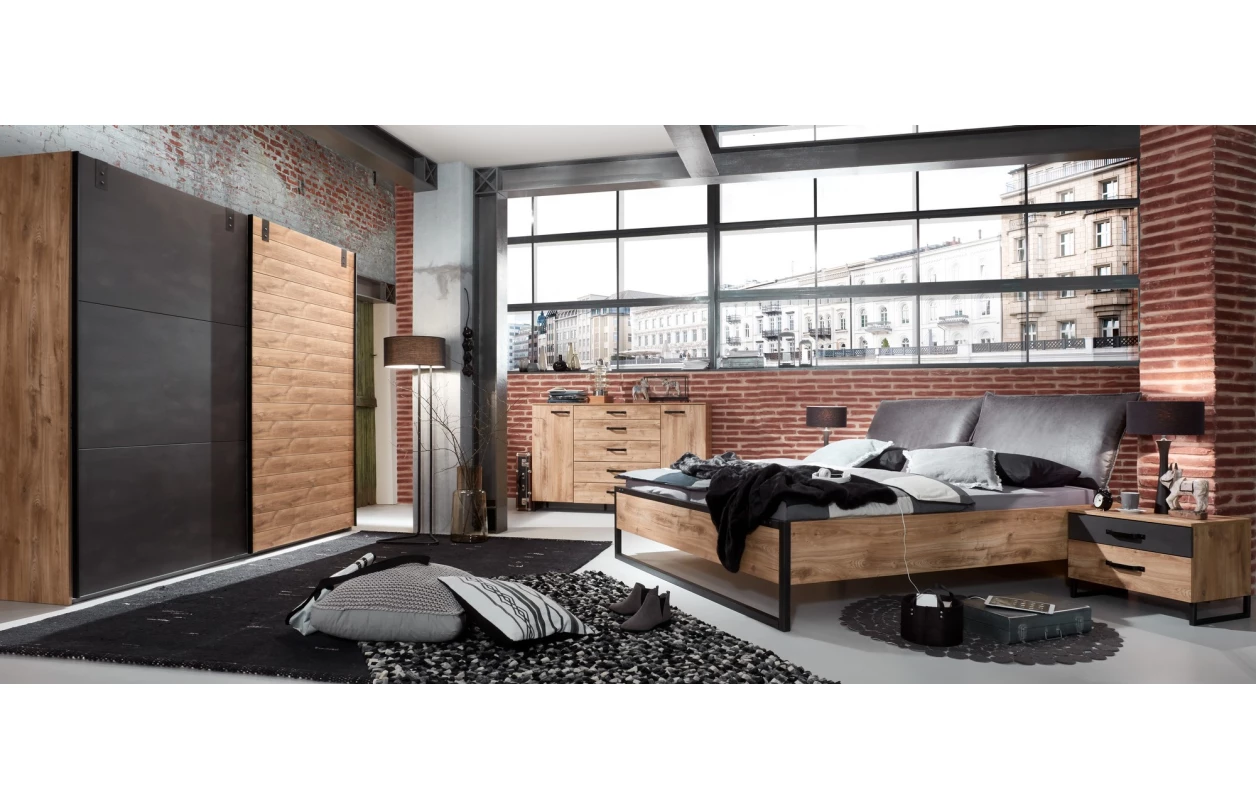 Úložná komoda se zásuvkami Detroit, prkenný dub 6