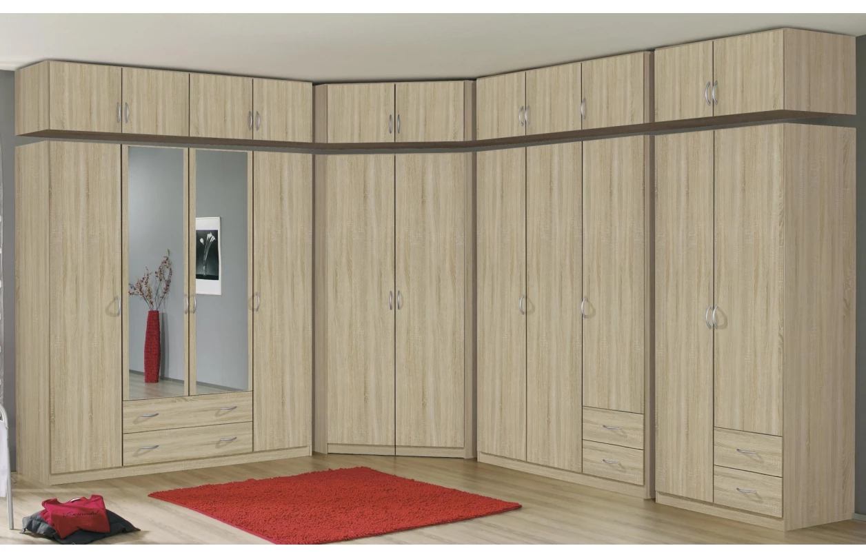 Šatní skříň Case, 181 cm, bílá/bílá 16