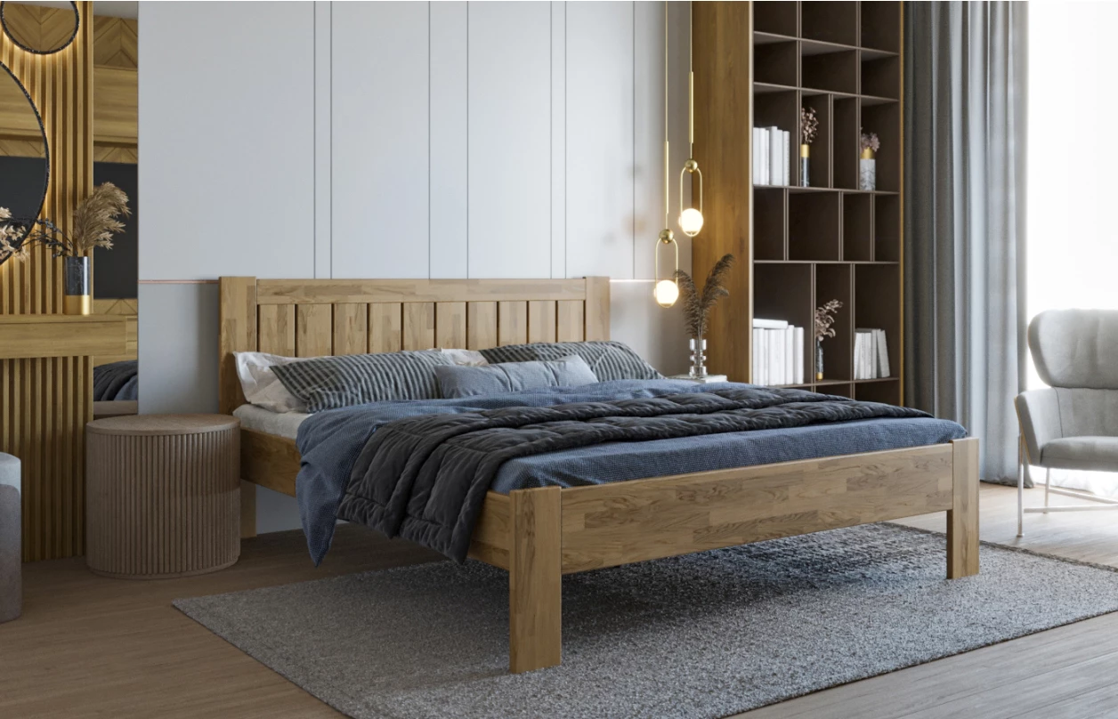 Postel Berta 180x200 cm, přírodní buk 6