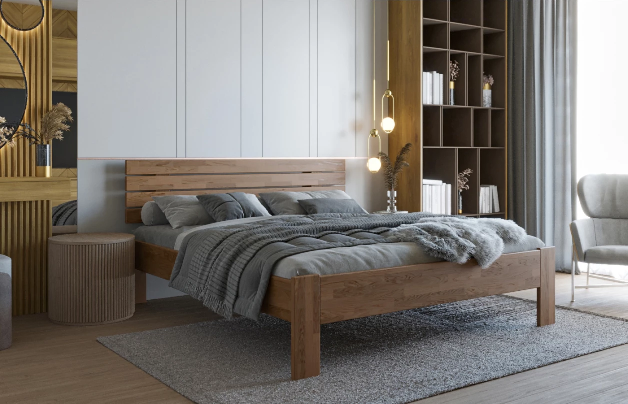 Postel Isolda 180x200 cm, šedý buk 5