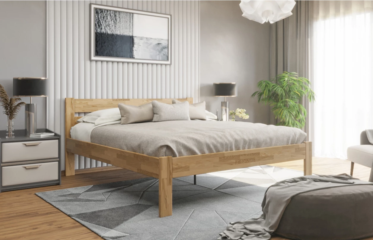 Postel Lina 180x200 cm, šedý buk 5