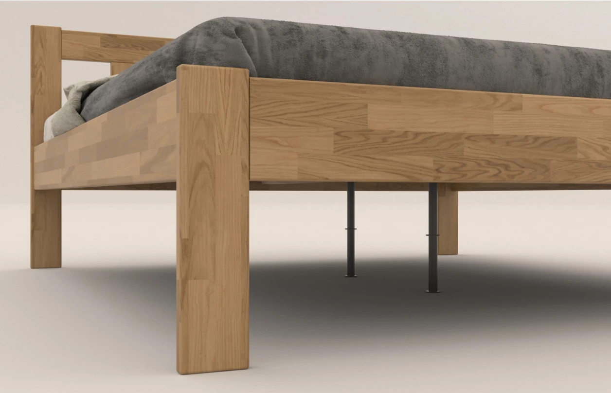 Manželská postel Tema 180x200 cm, přírodní buk 2