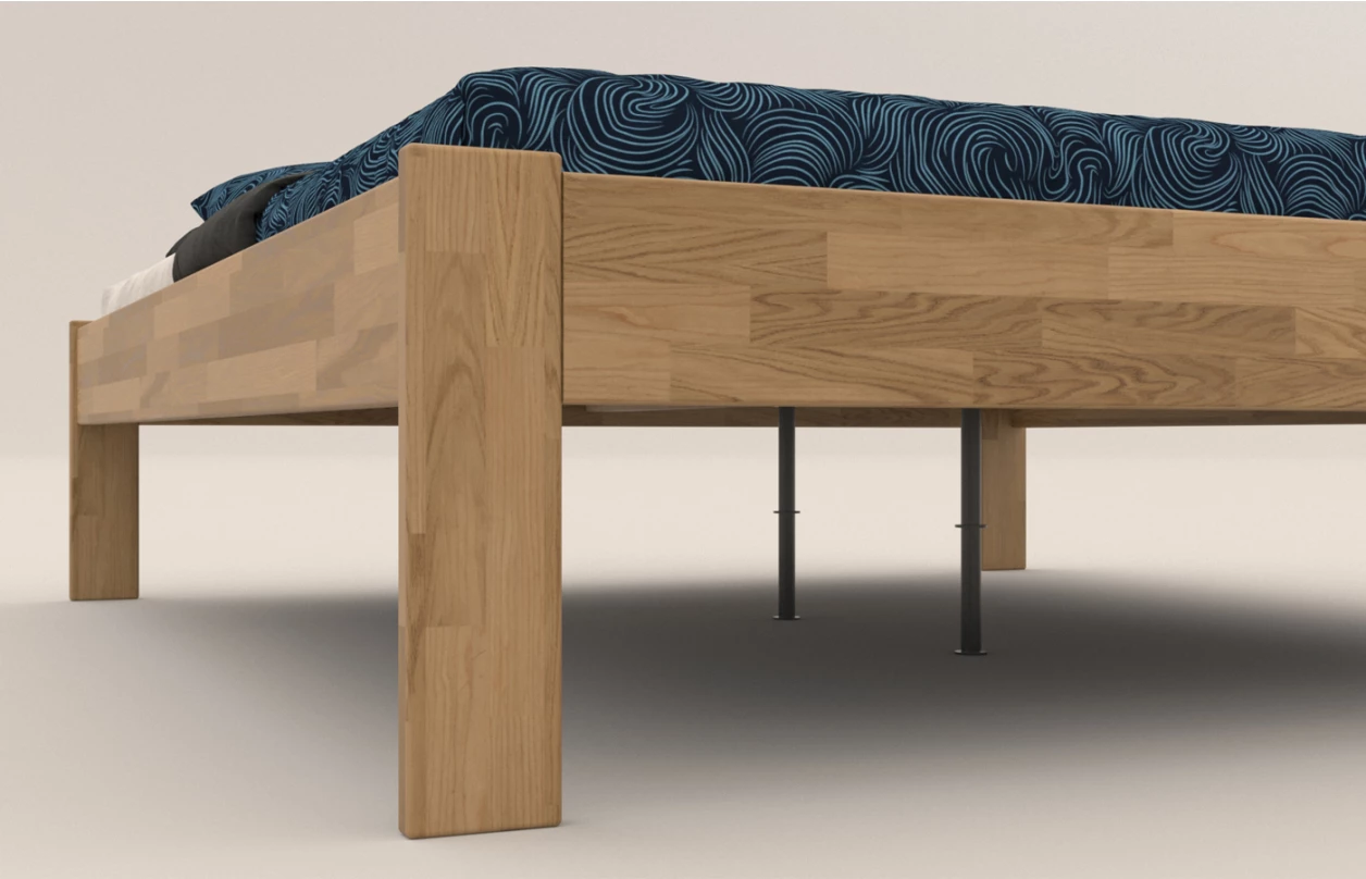 Postel Tema Futon 180x200 cm, přírodní buk 2