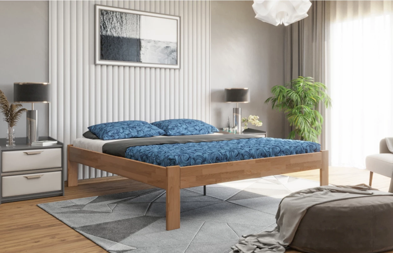 Postel Tema Futon 180x200 cm, šedý buk 5