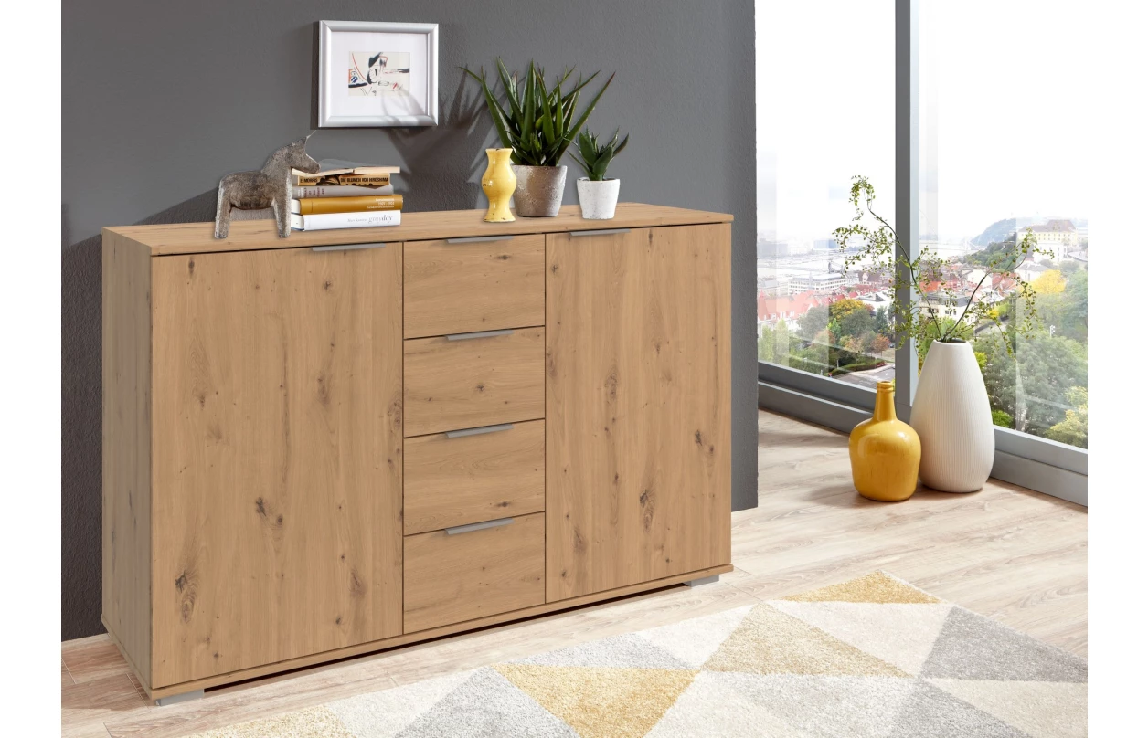 Noční stolek Easy Plus, 2 zásuvky, grafit 22