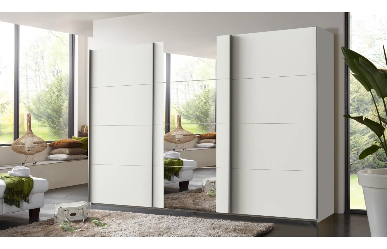 Šatní skříň Bern, šířka 270 cm/extra výška 236 cm, bílá 10