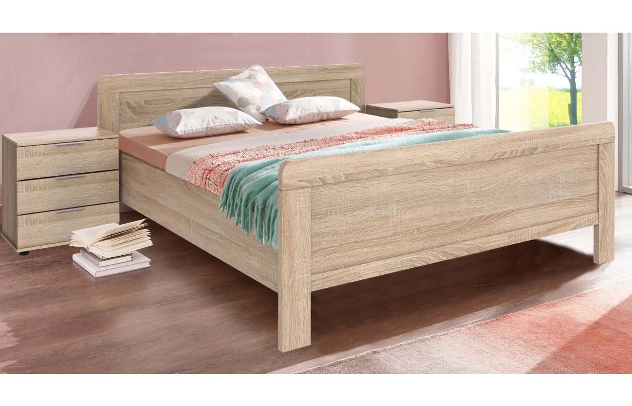 Šatní skříň Nadja, 135 cm, dub artisan/zrcadlo 11