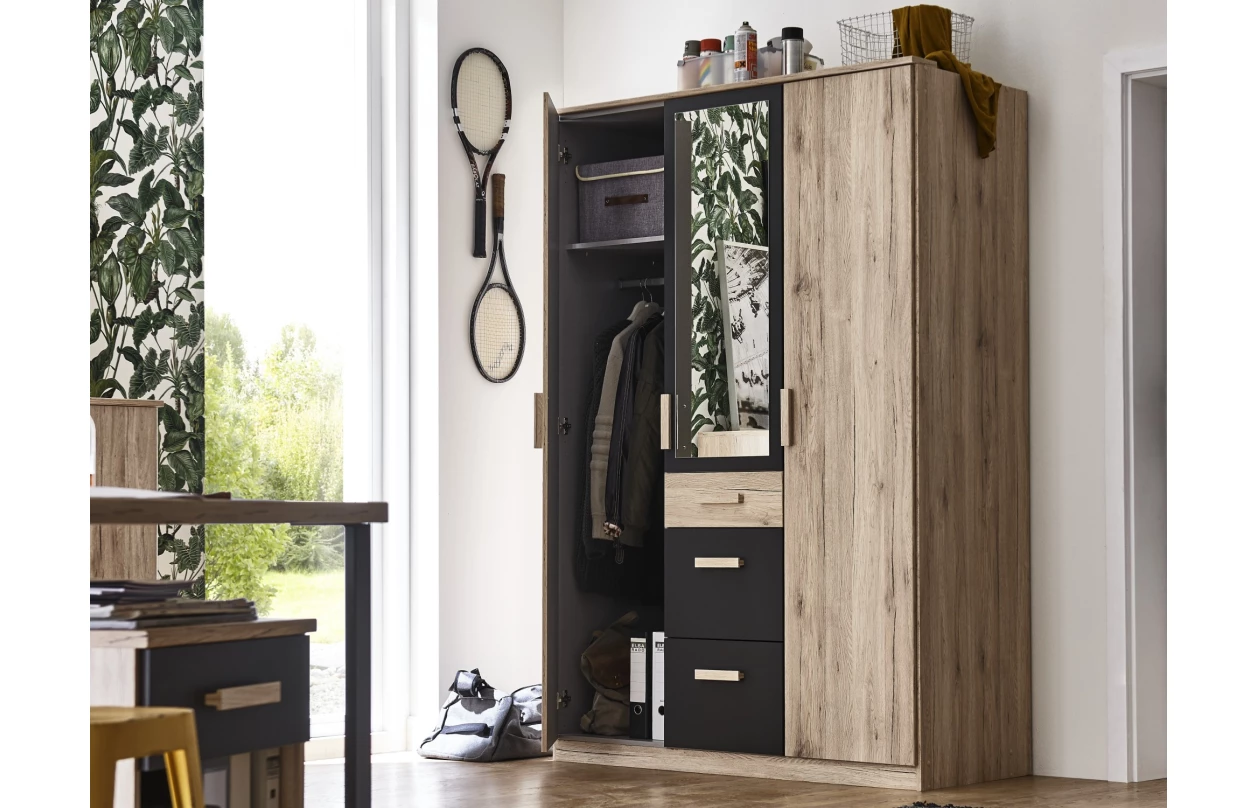 Nástěnná police Cariba, 78 cm, dub san remo 10