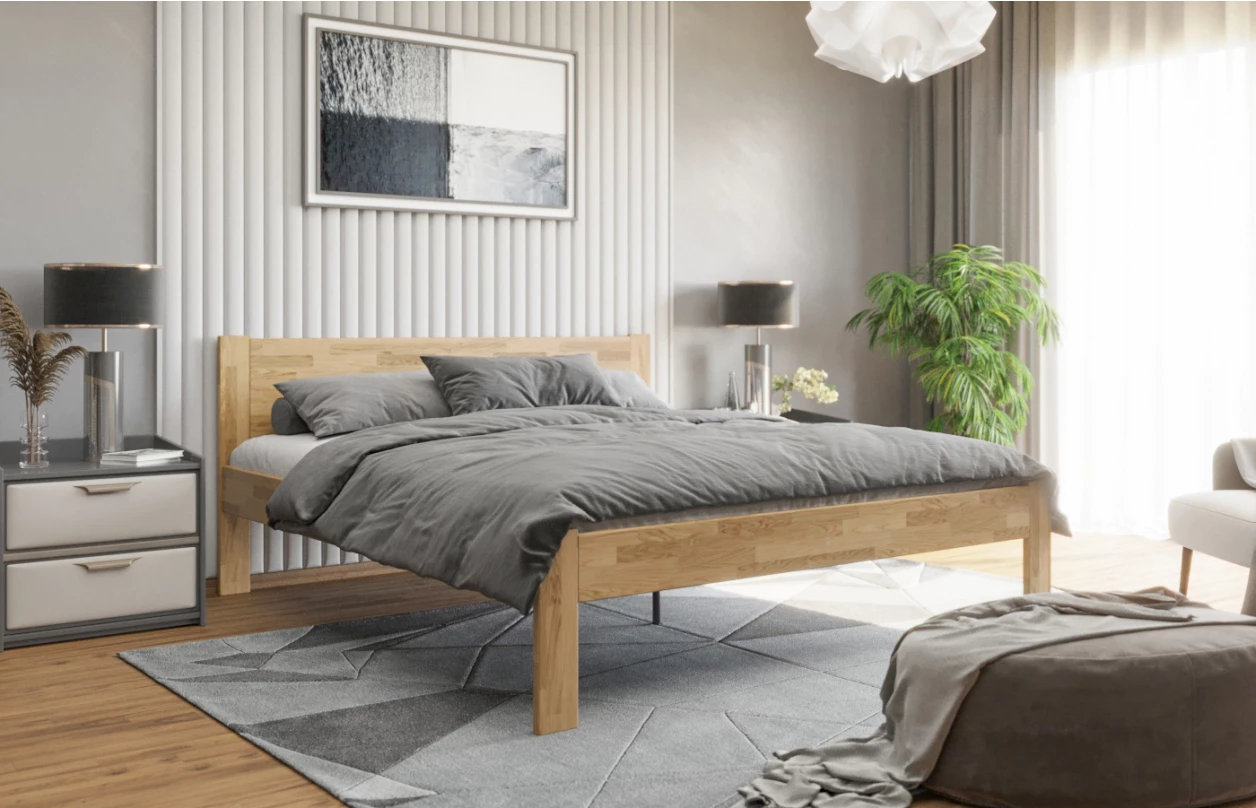 Postel Fava 180x200 cm, přírodní buk 5