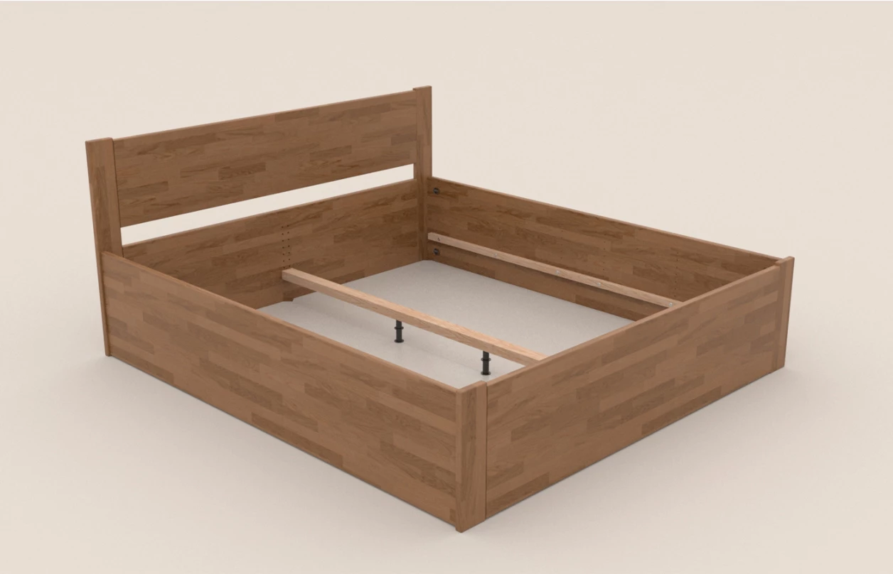 Postel s úložným prostorem Fava Box 180x200 cm, bělený buk 4