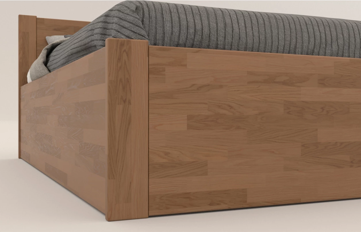 Postel s úložným prostorem Fava Box 180x200 cm, přírodní buk 2