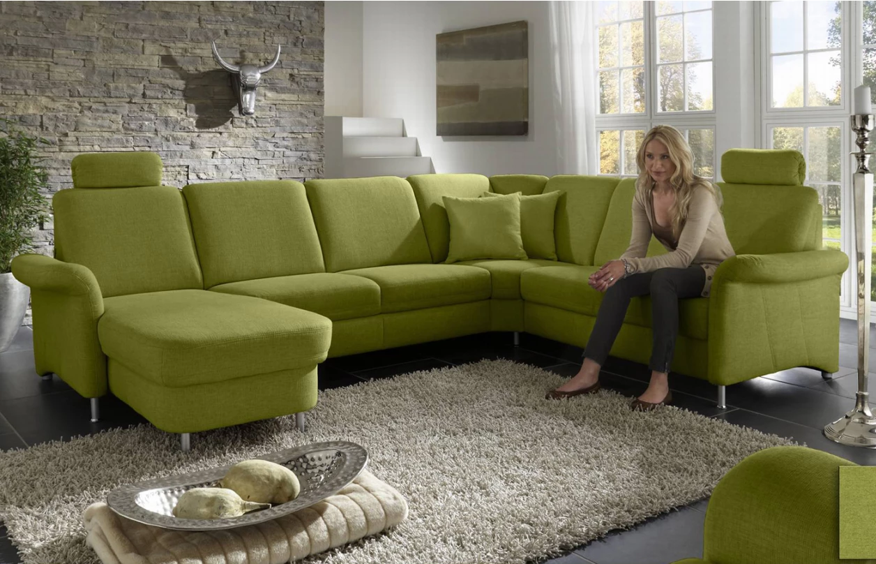 Sedací souprava Joker, tvar U, šedá látka, bez funkcí 6
