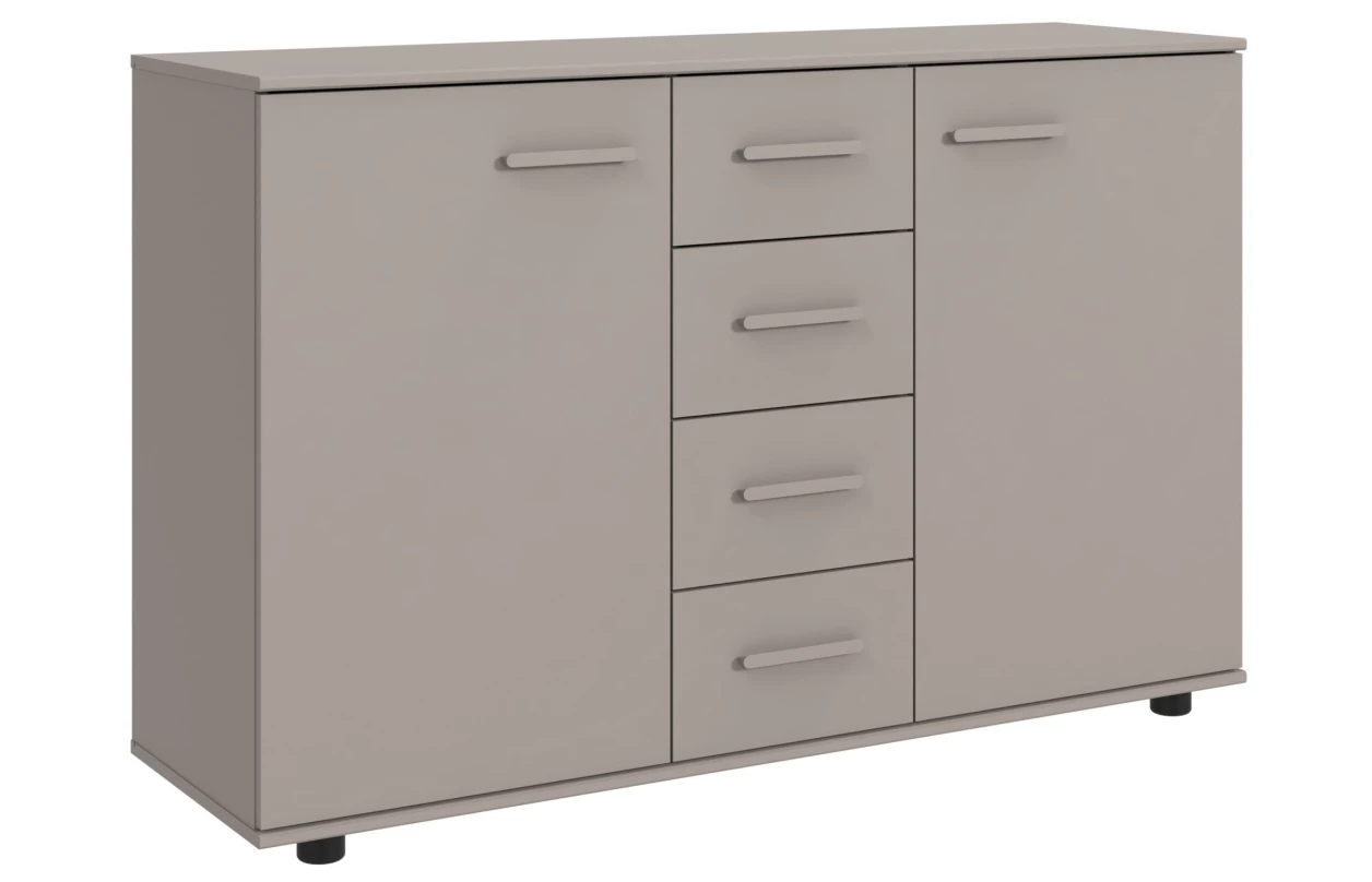 Šatní skříň se zásuvkami Digit, 225 cm, béžová kašmír/dub artisan 72