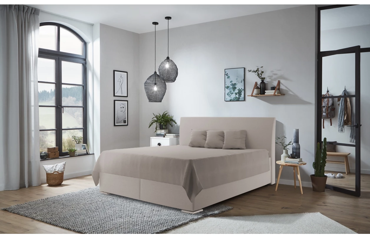 Postel Monte 180x200 cm, béžová tkanina 3