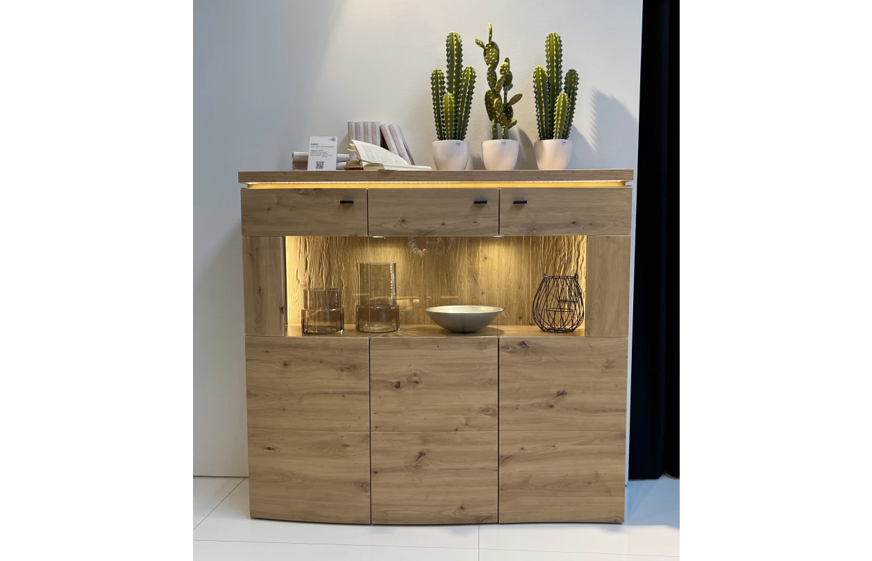 Obývací stěna Bolus, dub artisan, s osvětlením 5