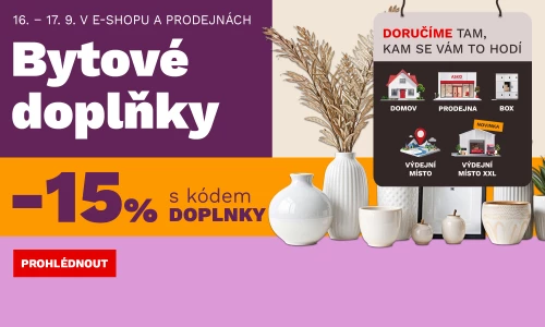 15 % na bytové doplňky 16-17-9-2026