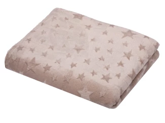 Cashmere deka Stella 150x200 cm, motiv hvězdy, taupe