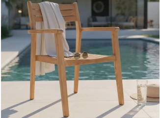 Zahradní židle s područkami Padang, teak