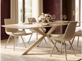 Jídelní stůl Hagen 180x90 cm, imitace béžového travertinu
