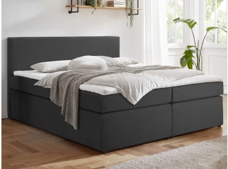Postel boxspring Aston 180x200 cm, antracitově šedá látka