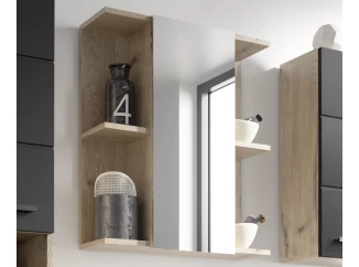 Koupelnová skříňka se zrcadlem Vista 60 cm, dub viking
