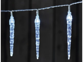 Vánoční girlanda LED 10x rampouch, 1,35 m, studená bílá