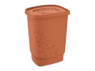 Koš na prádlo Flowers 55 l, terakota