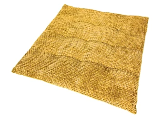 Podsedák na židle Chenille Cross 40x40 cm, žlutý