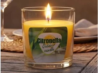 Svíčka proti hmyzu Citronella, žlutá