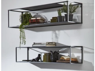 Set 2 ks nástěnný regál Leicester 85 cm/75 cm