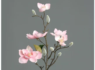 Umělá květina Magnolie 64 cm, růžová