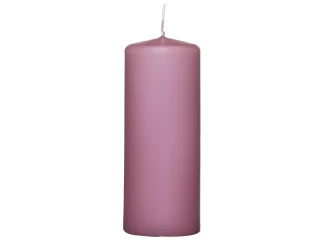 Válcová svíčka růžová, 15 cm