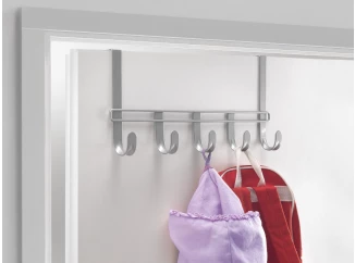 Závěsná lišta na dveře Polytherm U 38 cm, stříbrná mat