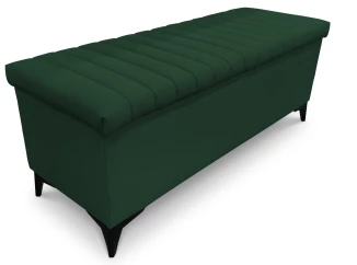 Úložná lavice/peřiňák Joy, šířka 139 cm, tmavě zelená látka