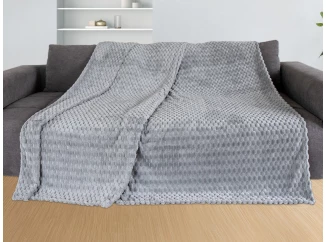Deka Cashmere touch Big Dots 150x200 cm, stříbrná