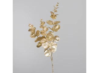 Vánoční větev Eukalyptus 63 cm, zlatá