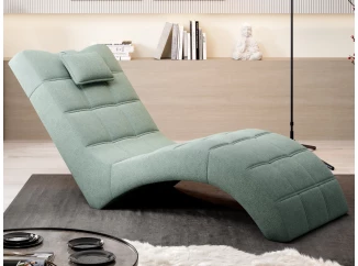 Relaxační lehátko London, světle zelená látka