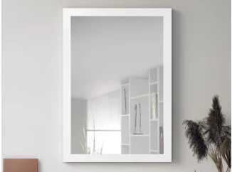 Nástěnné zrcadlo Thea 48x68 cm, bílé