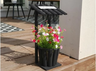 Stojan na květiny Garden 41 cm, černé dřevo