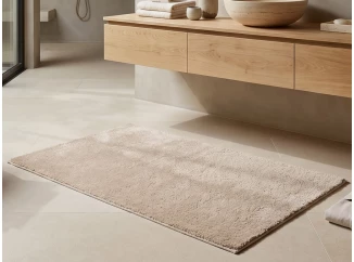 Koupelnová předložka 50x80 cm, velbloudí, sherpa fleece