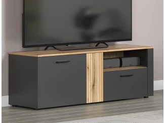 Televizní skříňka Esteban 150 cm, antracit/dub evoke