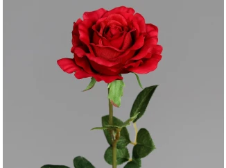 Umělá květina Růže 58 cm, červená