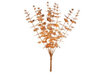 Umělá květina Vánoční eukalyptus 35 cm, zlatý