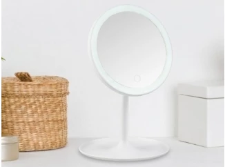 Kosmetické zrcadlo s LED Liara 18x28,5 cm, bílé