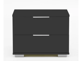 Noční stolek Easy Plus, 2 zásuvky, grafit