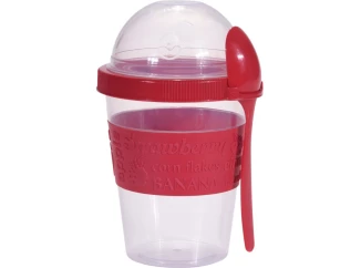 Kelímek na jogurt se lžičkou, 600 ml