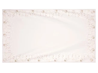 Ubrus Vánoční koule 130x220 cm, šedý